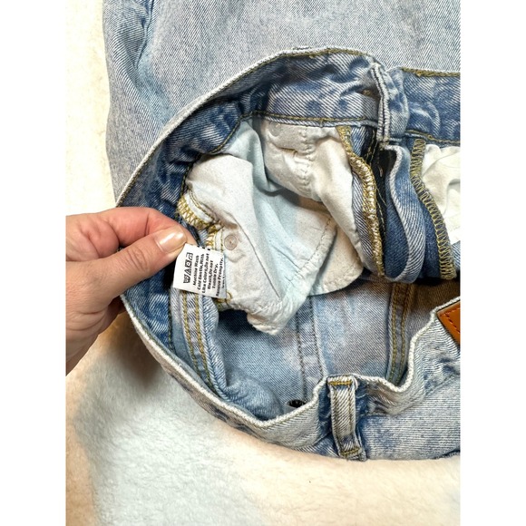 Princess Polly Acid Wash denim womens 8 High Rise straight taper organic cotton - Picture 8 of 11